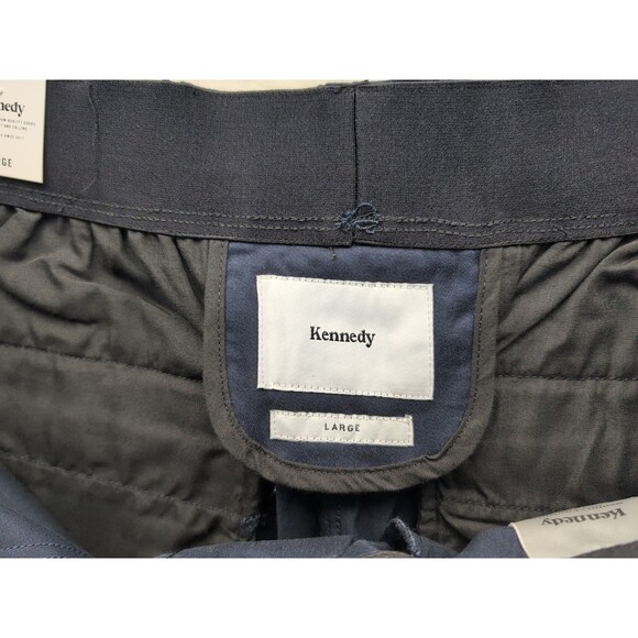 Kennedy Denim Co Belted Cargo Pants Drawstring Ankles Navy Blue NWT Size Large - Picture 11 of 15
